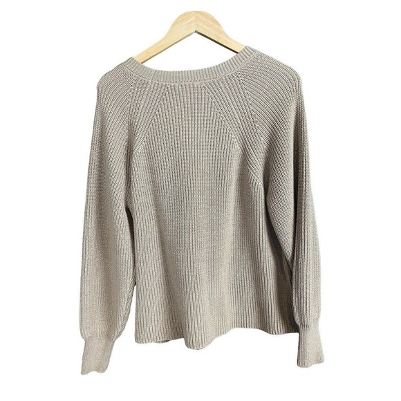 Jessica Simpson Ribbed Sweater Women's XXL Knit Tan Brown Crewneck - Picture 7 of 8